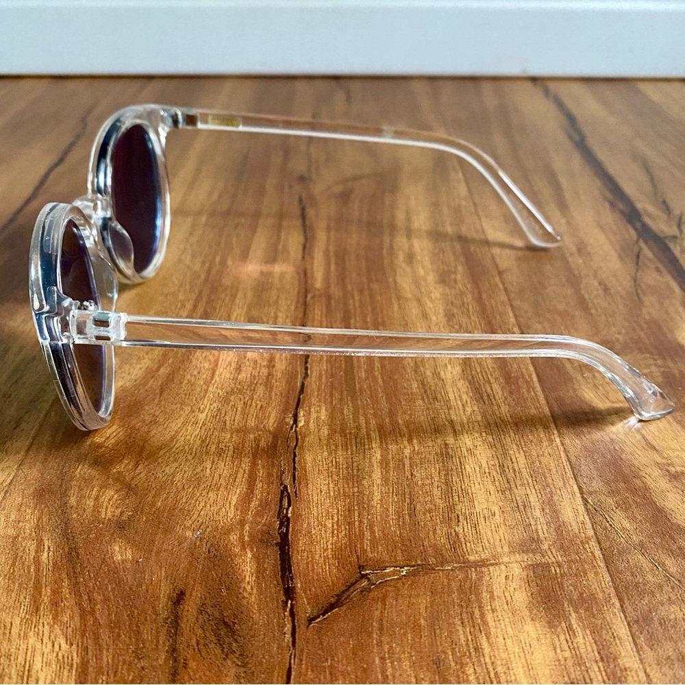 J. Crew Clear Round Cat Eye Sunglasses - Picture 3 of 9